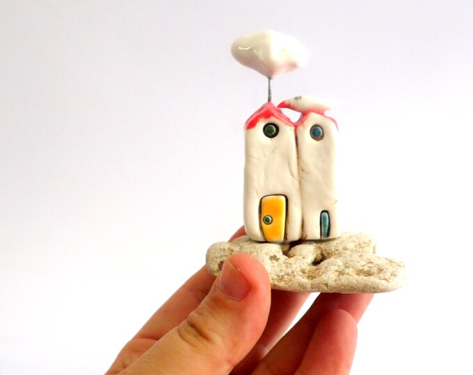 Porcelain House , White and Red Porcelain House , Porcelain and Stone