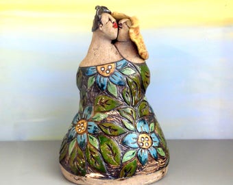 Sculpture, Ceramic art sculpture, Couples gift, Fine art ceramics, Anniversary gift, Figurine art sculpture