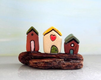 Little house home decor for the office , Home and living art miniature collectibles , Woodland fairy tale , I love you gift , Anniversary