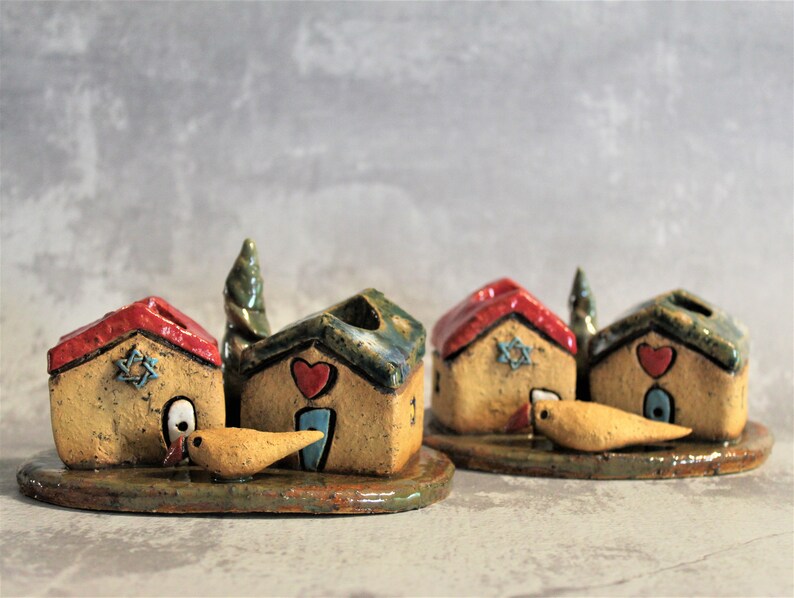 Jewish wedding gift Shabbat candle holders