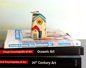 Rustic house, Little house, Miniature house, Clay house, Clay sculpture, Small house, Housewarming gift, Home gift, Christmas decorations