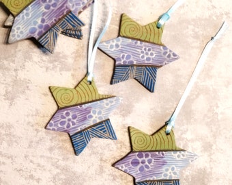 Set / Magen David Ornament, Gift From Israel, Star Of David Decoration, Jewish Gift, Judaica Wall Decor, Jewish Blessing, Jewish Home Decor