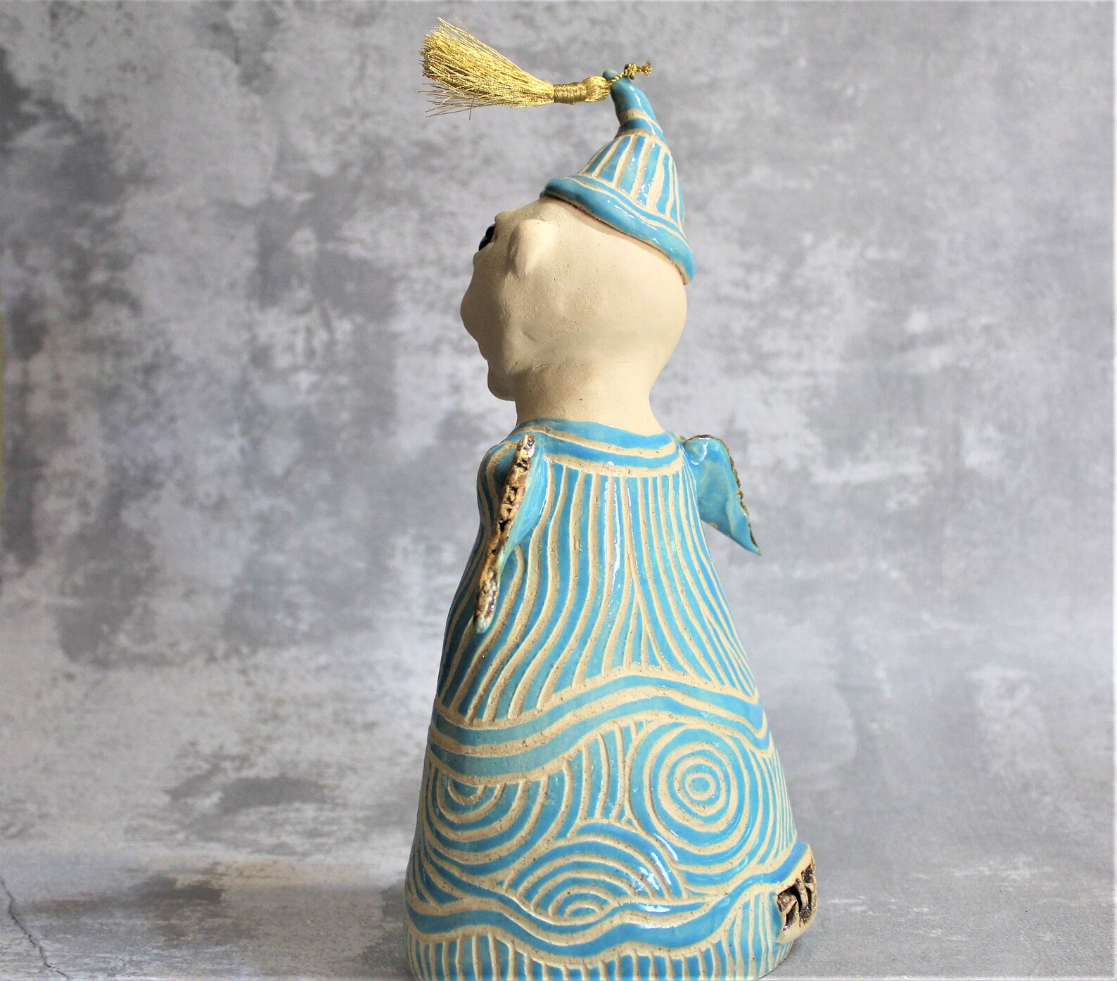 Blue Angel, Ceramic Sculpture, Fine Art Ceramics, Angel Statue, Angel ...