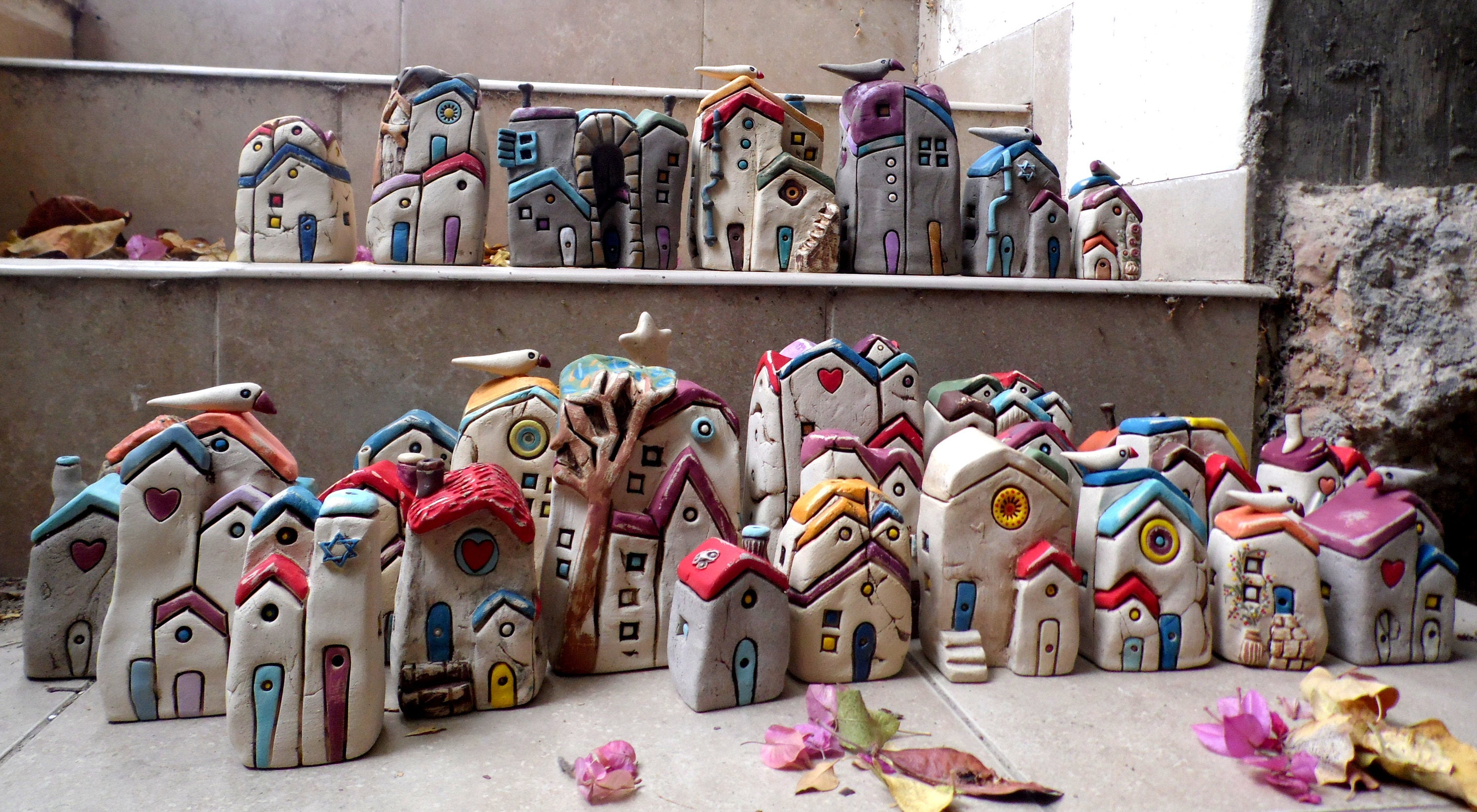 陶器のお家 キャンドルホルダー 家 おうち ハウス 陶器 キャンドルハウス