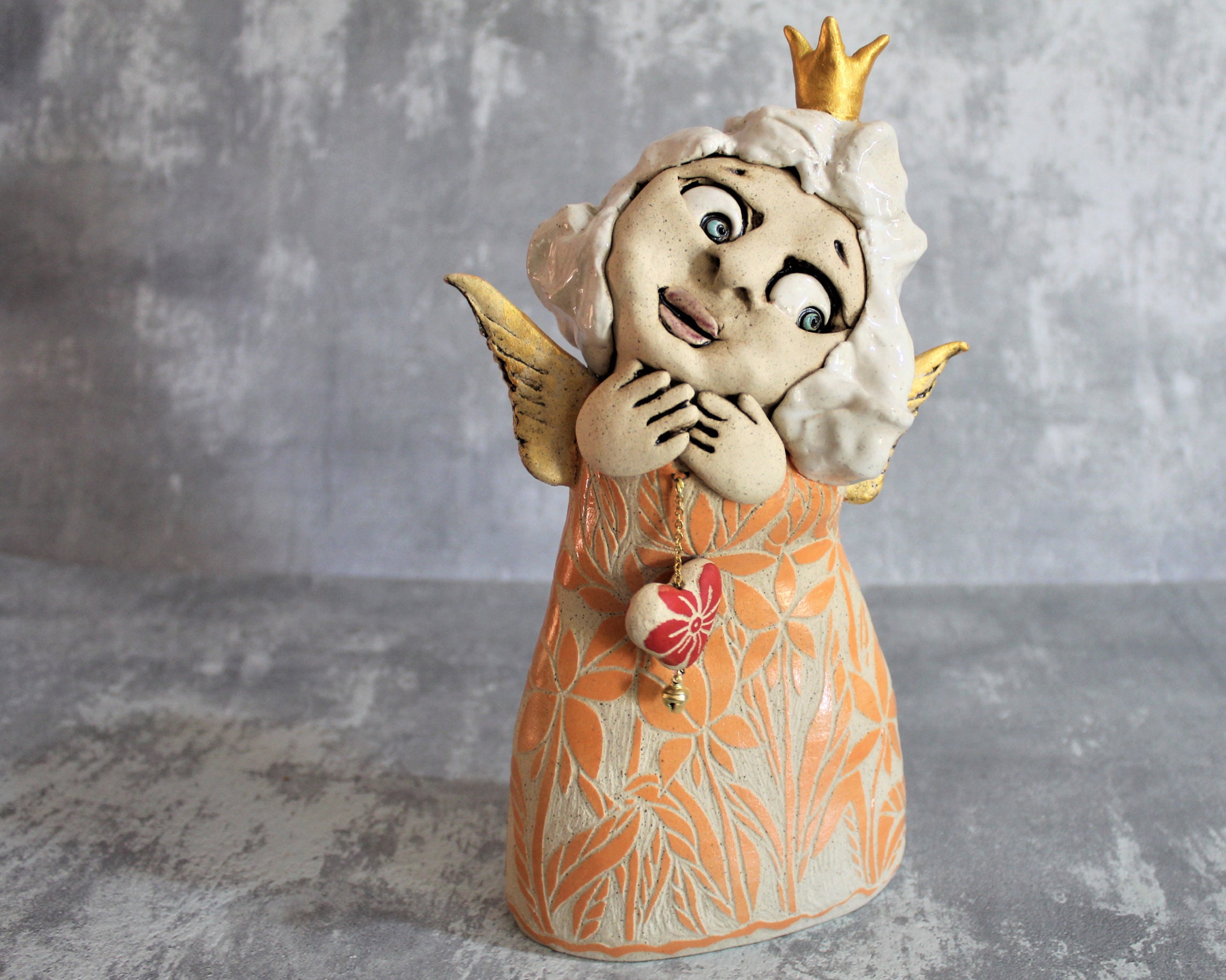 美術陶器、クリスマスの置物、陶器の置物、天使の置物、天使の芸術彫刻