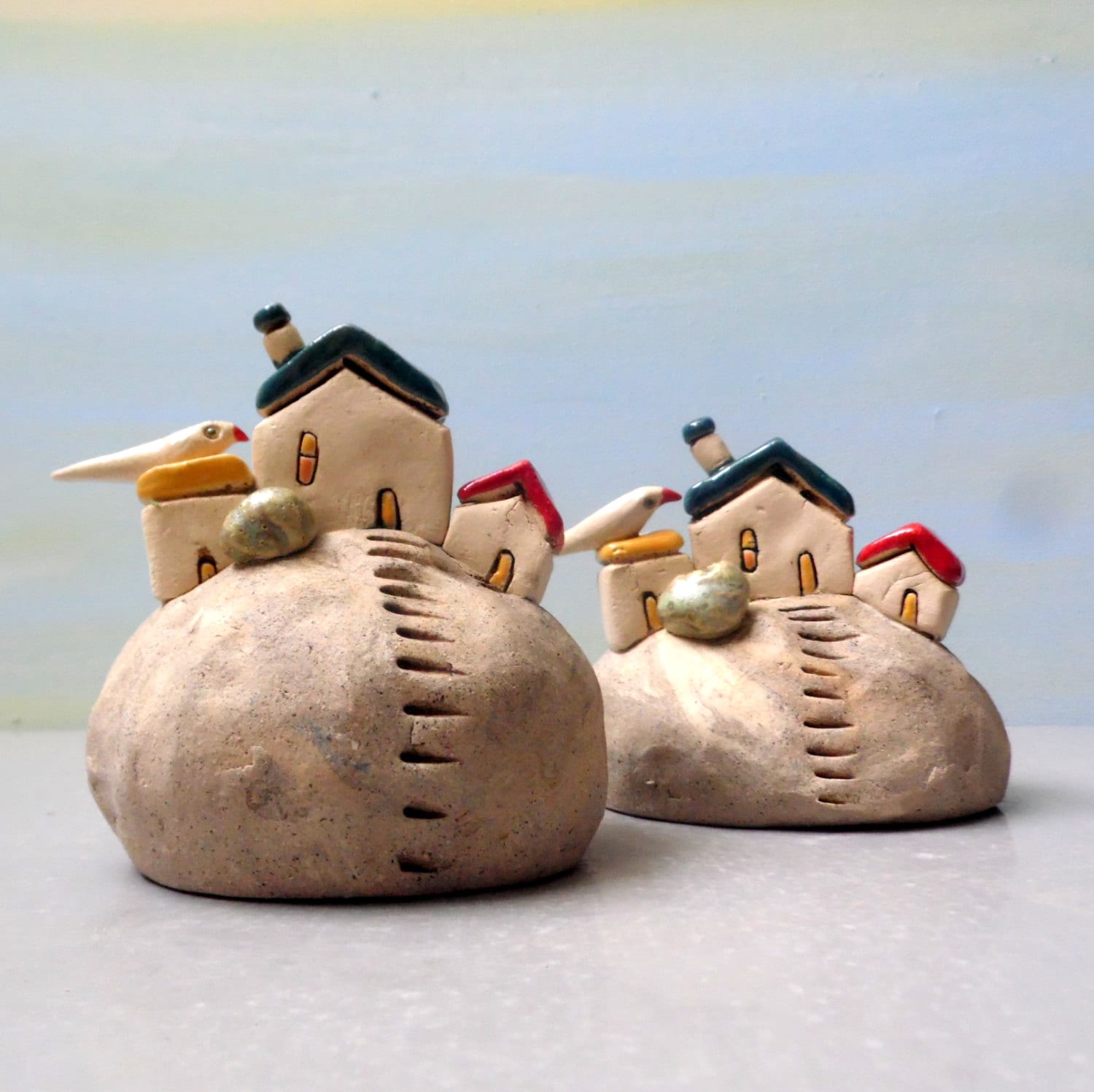 Beach House, Beach Art, Ceramics and Pottery, Ceramic Sculpture, Handmade  Ceramics, Miniature House, Small Table Decor, Small Desk Decor -  Sweden