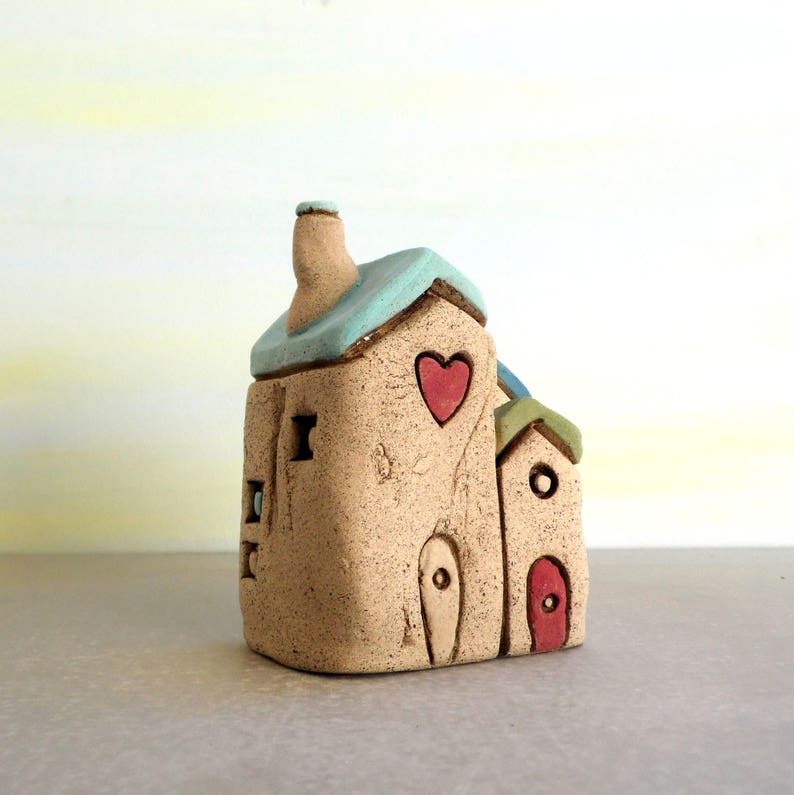 Little House Home Sweet Home Sculpture Grey House Hand Etsy