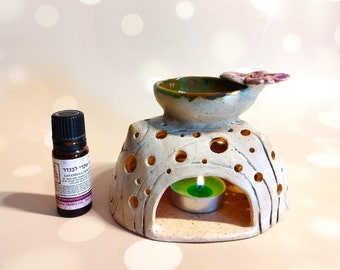 Ceramic burner, Ceramic Tea Light Candle Holder, Pottery T light Holder, Ceramic Aromatic Oil Burner, Burner For Melts or Oil Diffuser