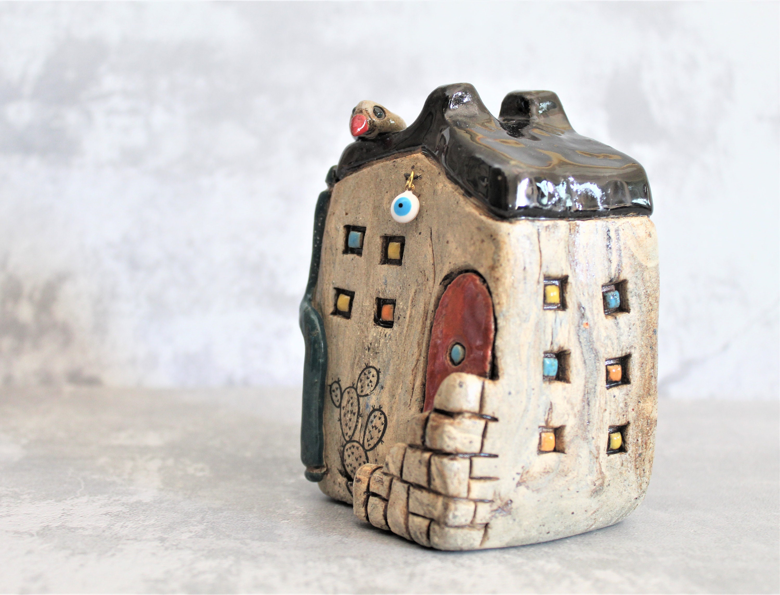 Ceramic House Sculpture Unique Housewarming Gift Ceramic Etsy