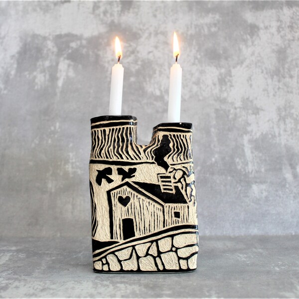 Shabbat Candlesticks Etsy