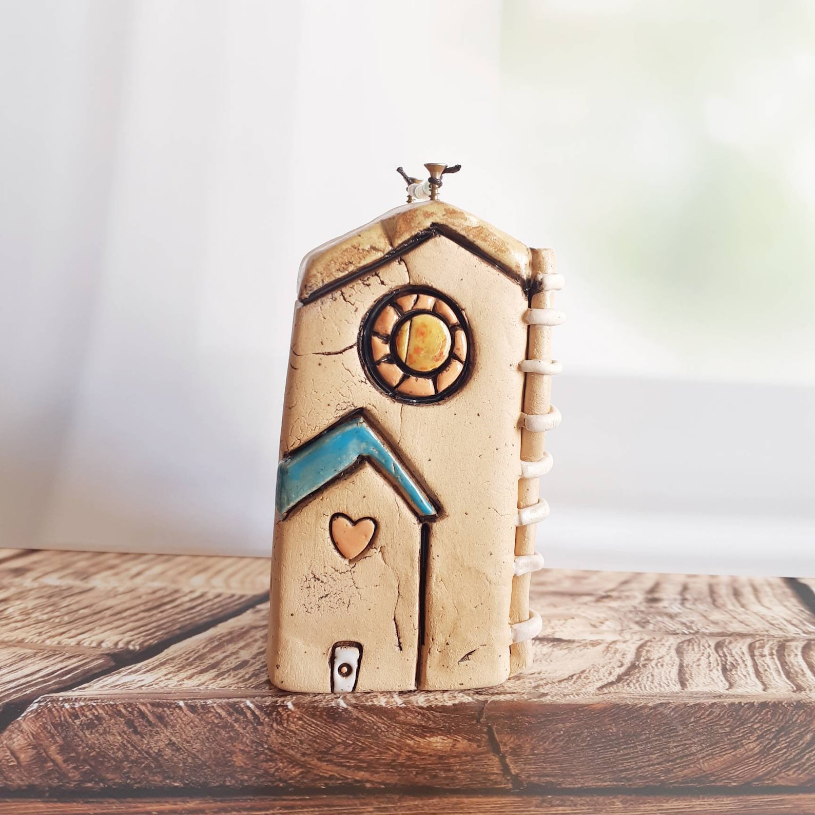 Ceramic house sculpture Etsy