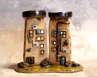 Theelichthouders, moderne judaica, joods huwelijkscadeau, kandelaar Shabbat, kandelaar Shabbat, joodse kandelaar
