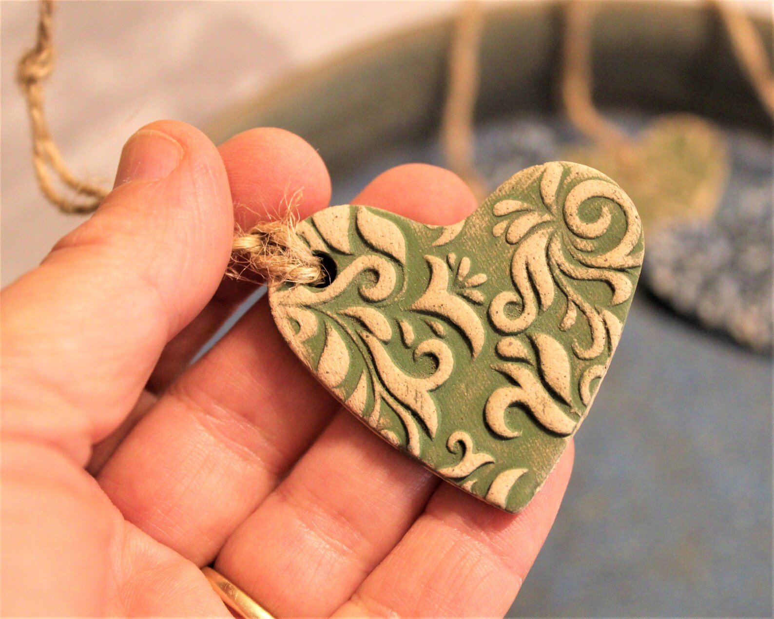 Heart Ornaments Christmas Ornaments Tree Hangers Christmas Etsy