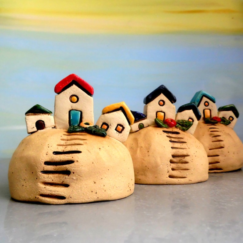Home and living collectible miniature ceramic house rustic Etsy