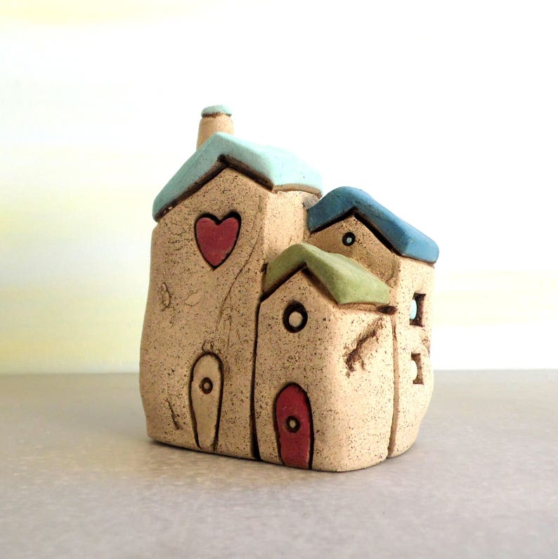 Little House Home Sweet Home Sculpture Grey House Hand Etsy