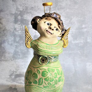 Ceramic Figurine, Angel Figurine, Angel Art Sculpture, Ceramic Angel ...