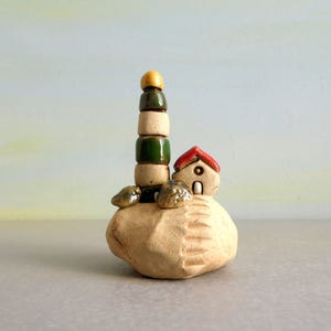 Ceramiczna miniaturowa latarnia morska Fantazyjny prezent