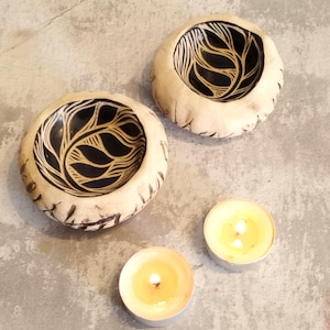 Shabbat T light Candle Holders, Candleholders, Candles Centerpiece, Ceramic Candle Holders, Judaica Art, Shabbat Gift, Jewish Wedding Gift