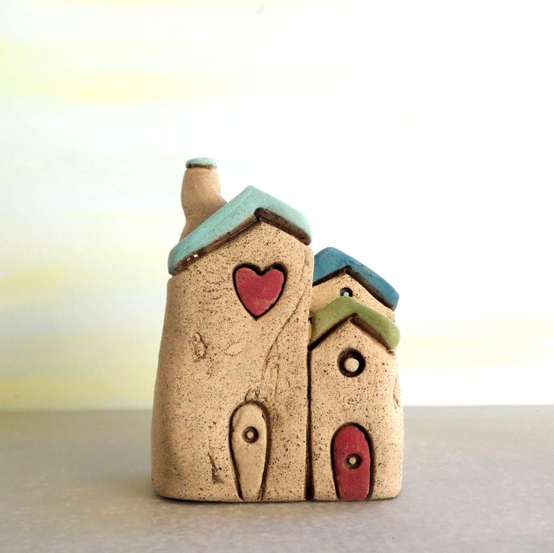 Little House Home Sweet Home Sculpture Grey House Hand Etsy