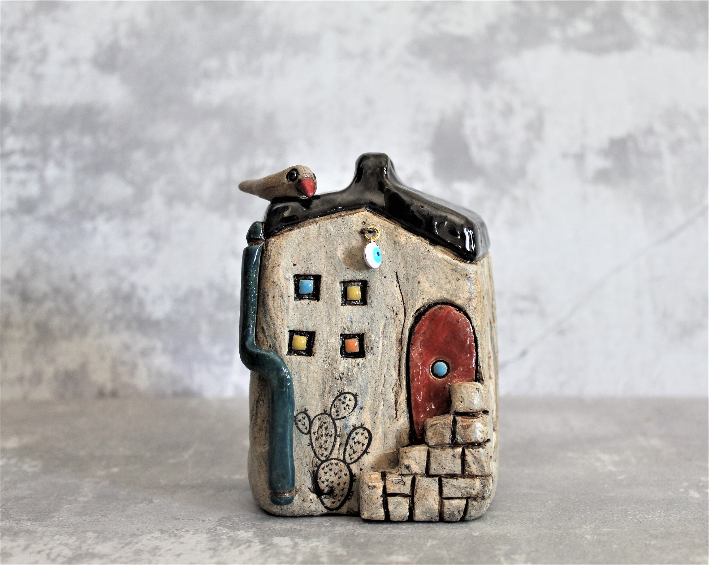 Ceramic House Sculpture Unique Housewarming Gift Ceramic Etsy