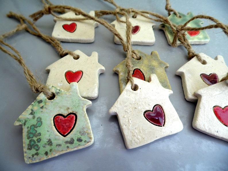 House Ornaments Christmas Ornaments Handmade Ceramic Etsy
