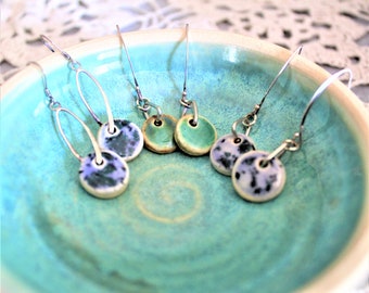 Ceramic Dangle Earrings, Ceramic Jewelry, Ceramic Earrings, Dangle Earrings, Unique Jewelry, Handmade Ceramic Earrings, Dangle Earrings