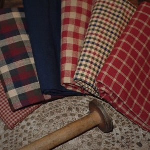 Freedom Homespun Collection~Rustic Primitive Farmhouse Americana Fabric~Strips~Samplers~Quarters~Wreaths~Rag Bows~Quilts~Country Charm