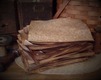 Primitivt åldrad ~ Färgad ~ Antik ~ Skrivbordsmaterial ~ Etiketter ~ Kartong ~ Hela ark ~