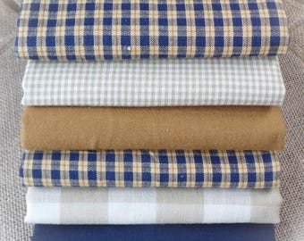 Allegiance Collection~Rustic Primitive Farmhouse Homespun Cotton Fabric~Strips~Samplers~Quarters~Wreaths~Rag Bows~Quilts~Country Charm