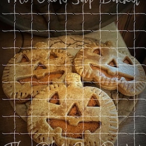 Primitive Rustic Farmhouse Faux Jack o Lantern Cookies~Halloween Pumpkin Bowl Fillers~Pumpkin Filled~Lightly Scented~Halloween Ornies Decor~