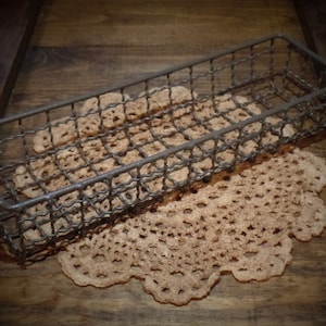 Adorable Antique Inspired Metal Wire Basket~Vintage Wire Basket~Industrial Rectangle Basket~Trinket Catcher~Basket Desk Counter Organizer~