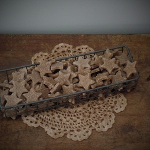 Primitive Rustic Farmhouse 4th of July Cinnamon Sparkle Stars~Tiered Tray Bowl Fillers~Sparkle Cinnamon Salt Dough Primitive Stars