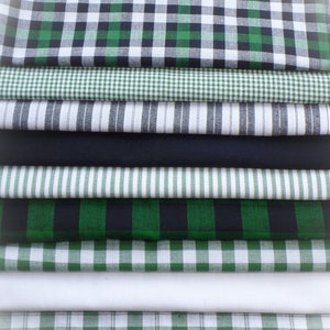 Americana Patriotic 4th of July Homespun Fabric~Thin Green Line Collection~Farmhouse Rustic Primitive Rag Quilt~Wreath~Bows~Garland~Pennants