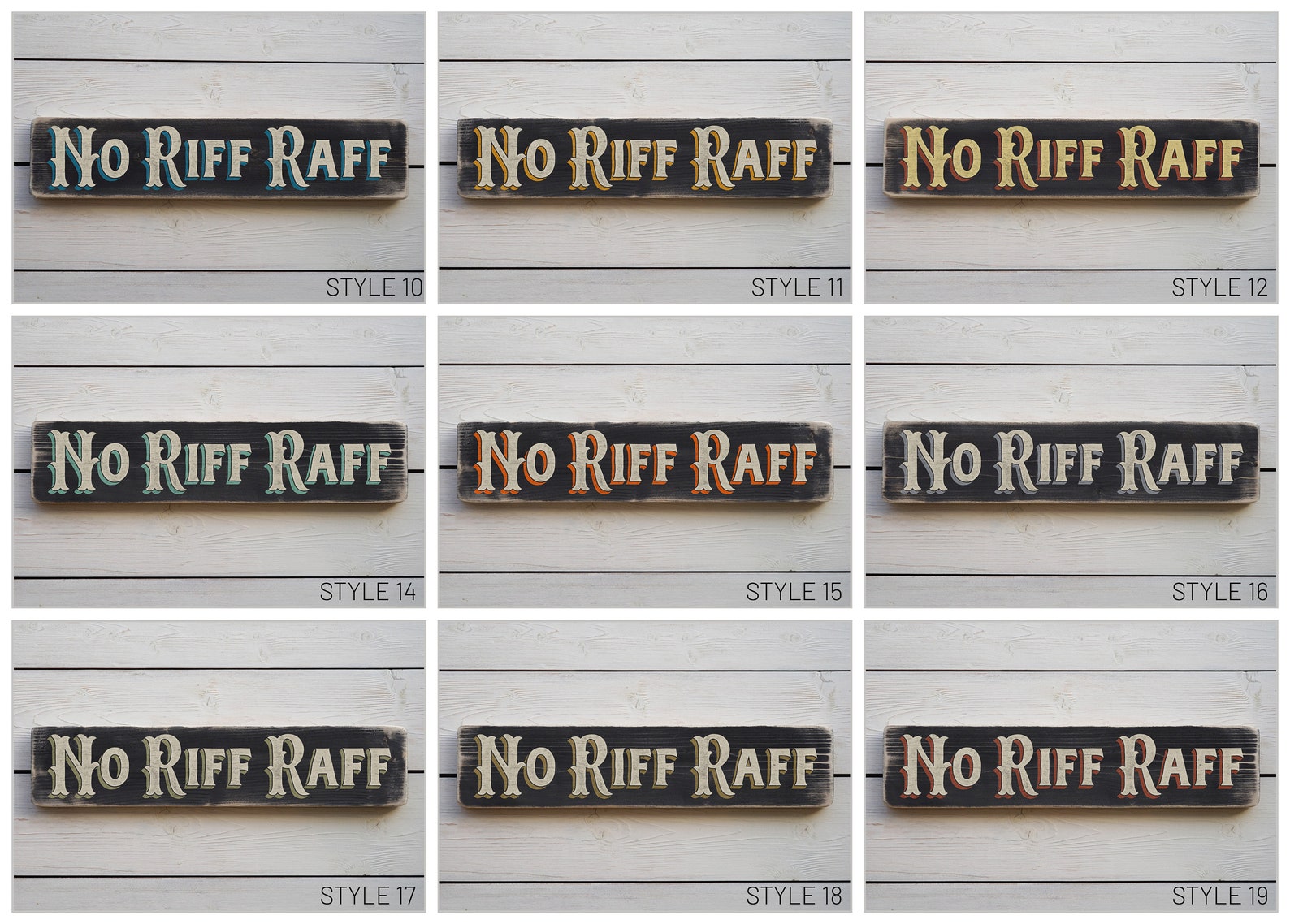Sign Raff NO RIFF RAFF Vintage Style Wooden Sign. Handmade Retro Home Gift - Etsy