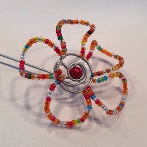 Beaded Wire flower, Beaded wire sculpture / Zimbabwean Art made in Scotland