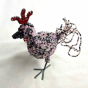 African Beaded Hen, sculpture / Zimbabwean Art  in Scotland