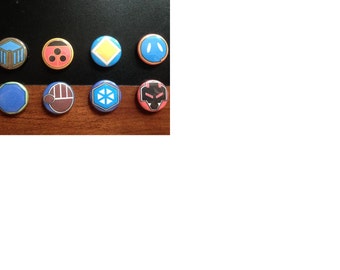 Pokemon Johto region badge set (magnets pictured)