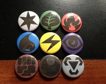 Pokemon Energy badge set (magnets pictured)