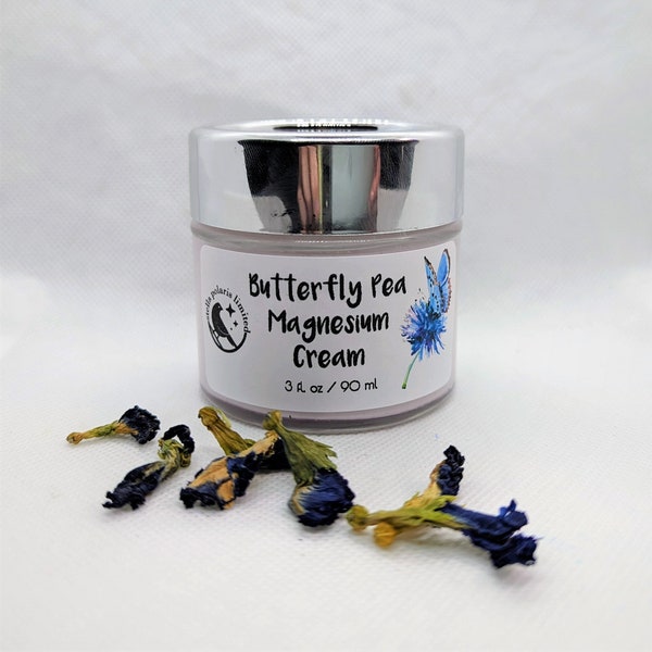 Butterfly Pea Magnesium Cream ~ 100% Natural Magnesium Therapy ~ Natural Magnesium ~ Magnesium Treatment