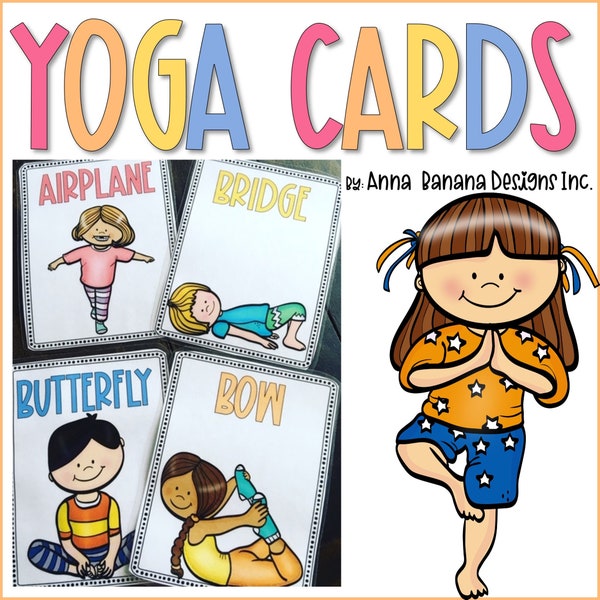 Yoga Cards for Kids, Yoga Cards, Yoga Cards Laminate, Yoga for Kids, Printable Yoga Cards for Kids