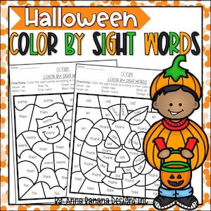 Halloween Color by Sight Words