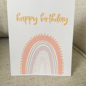 Rainbow Happy Birthday Card Digital