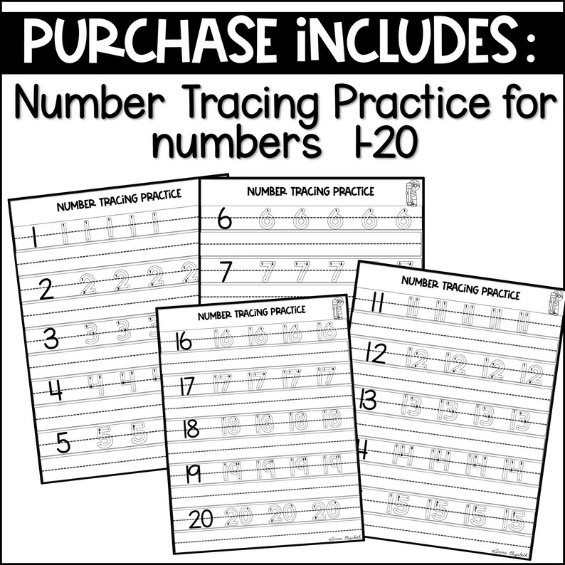 number-tracing-worksheet-etsy-canada