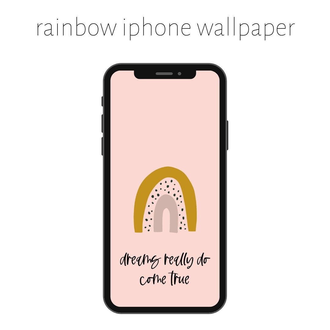 iPhone Wallpaper Rose, Rainbow iPhone Wallpaper, Phone Wallpaper Digital Download, Phone Wallpaper Art, Phone Wallpaper Quote,