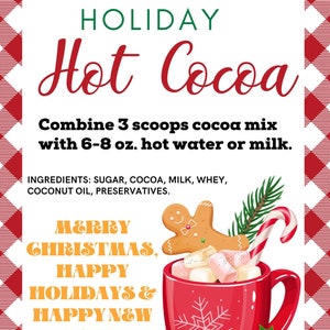 Hot Cocoa Jar Labels | Hot Cocoa Jar Tags | Hot Chocolate Favors