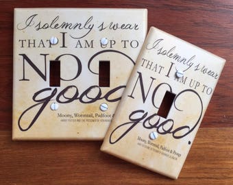 Harry Potter Light Switch Plate Quote Cover I Solemnly Swear That Im Up To No Good SAME DAY SHIPPING