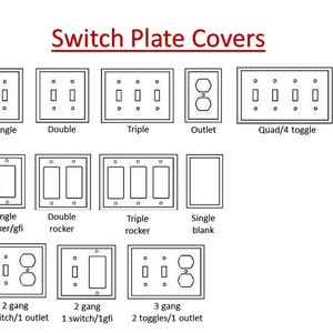 Cubierta de la placa del interruptor de la luz de la madera | Etsy