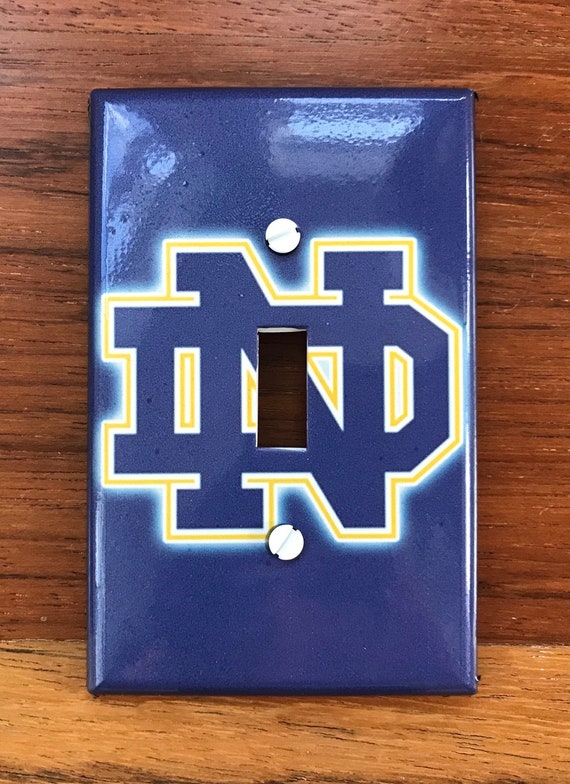 Notre Dame Light Switch Plate Cover Fighting Irish Blue Back To School Fast Shipping