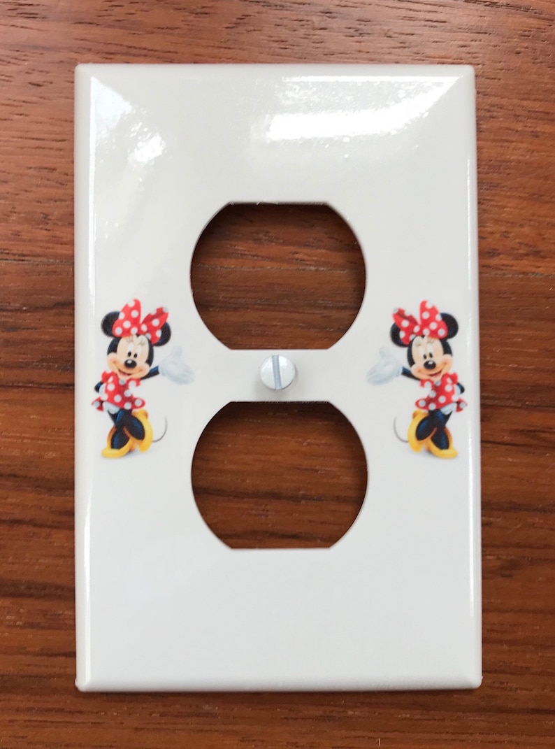 Minnie Mouse Light switch cover Personalized red polka dots Etsy