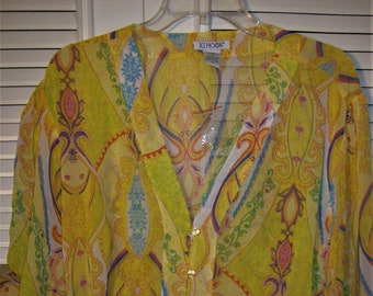 Blouse 26 , Dressy Over-blouse XL Plus, by J G Hook, JUST REDUCED to 22.00! Gorgeous , Ties in Back, Vacation Vintage Find.  - see details